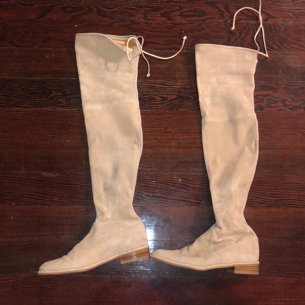 Nude Stuart Weitzman Lowland Suede Boots